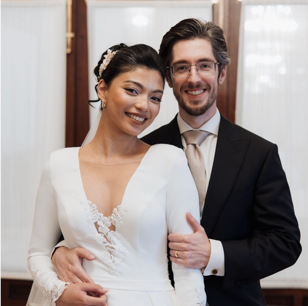 Me and my wife in our wedding